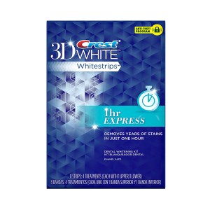 Отбеливающие полоски Crest 3D White Whitestrips 1hr Express 8 шт