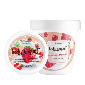 Йогурт для тела Top Beauty Body Yogurt Клубника со сливками 200 мл