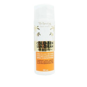 Солнцезащитный крем Top Beauty Collagen Sun Cream увлажняющий с коллагеном SPF 50+/PA+++ 100 мл