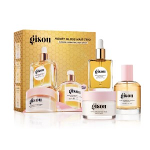 Подарочный набор для ухода за волосами Gisou Honey Gloss Hair Trio (масло для волос 20 мл, маска 25 мл, парфюм 50 мл)