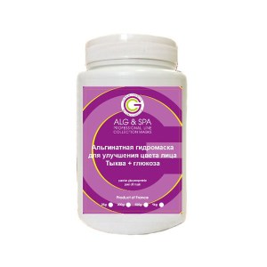 Альгинатная гидро-маска Alg & Spa тыква + глюкоза для улучшения цвета лица 200 г (3037000590207)