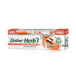 Зубная паста со щеткой Dabur Herb’L Гвоздика 150 г