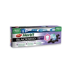 Зубная паста со щеткой Herb’L Dabur Черный тмин 150 г (6291069715057)