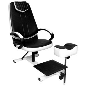 Педикюрное кресло Дива-Стиль Клео -2 с металлическими подлокотниками базовая экокожа