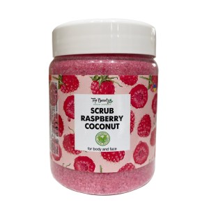 Скраб для лица и тела Top Beauty Raspberry c ароматом малины и кокосовым маслом 150 мл