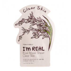 Тканевая маска для лица Tony Moly I'm Real Rice Mask Sheet отбеливающая с экстрактом риса 21 мл (8806194022826)