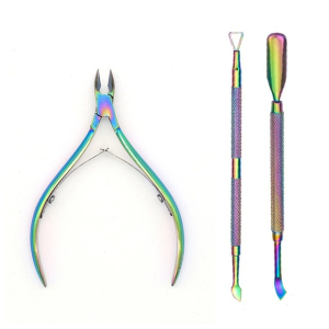 Набор маникюрных инструментов Kalipso Manicure Tools Rainbow (кусачки + 2 двусторонних пушера)