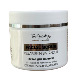 Скраб Top Beauty Facial Scrub Clear Skin Balancer для жирной и проблемной кожи лица 100 мл