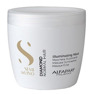 Маска для блеска волос Alfaparf Semi Di Lino Diamond Illuminating Mask с микрокристаллами 500 мл (PF016450)