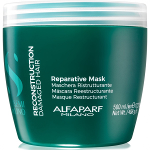 Восстанавливающая маска Alfaparf Semi Di Lino Reconstruction Reparative Mask для реконструкции волос 500 мл (PF016411)