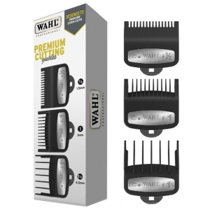 Набор насадок Wahl Premium Cutting Guides Black 3 Pack 1,5, 3, 4,5 мм (03354-5001) 