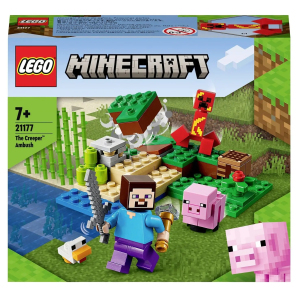 Конструктор LEGO Minecraft Засада Крипера + 7 72 детали (21177)