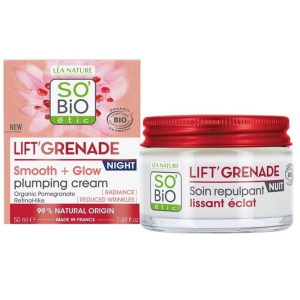 Ночной крем для лица So'Bio Etic Lift'Grenade Smooth & Glow Plumping Night Cream разглаживающий 50 мл
