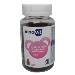 Витамины для волос и ногтей Innovit Hair & Nail Gummies Blueberry со вкусом черники 60 шт 148 г