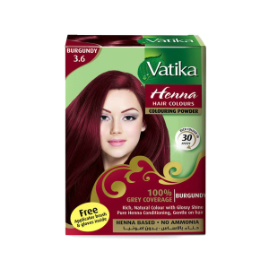 Краска для волос на основе хны Dabur Vatika Burgundy 3.6 бордовый 6 х 10 г