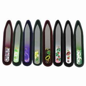 Пилка для ногтей стеклянная SPL 95-902 (90 мм) с ручной росписью
