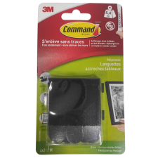Клейкие застежки для рамок и картин 3M Command Picture Black (5,4 кг, 4 пары)