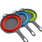 Силиконовый дуршлаг Kalipso Collapsible Filter Baskets складной с ручкой (цвета в ассортименте)