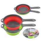 Силиконовый дуршлаг Kalipso Collapsible Filter Baskets складной с ручкой (цвета в ассортименте)