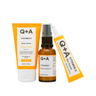 Подарочный набор Q+A Glow Heroes Gift Set для сияния кожи (крем для тела 50 мл, крем для глаз 15 мл, сыворотка 30 мл)