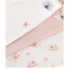 Набор хлопковых боди Petit Bateau с короткими рукавами розовый с белым 3 шт (6м/67 см)