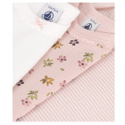 Набор хлопковых боди Petit Bateau с короткими рукавами и цветочным принтом  3 шт (6м/67 см)
