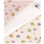 Набор хлопковых боди Petit Bateau с длинными рукавами и цветочным принтом 3 шт (18м/81 см)