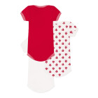 Набор хлопковых боди Petit Bateau с короткими рукавами белый с красным 3 шт (12м/74 см)