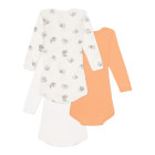 Набор хлопковых боди Petit Bateau с длинными рукавами со слоником 3 шт (9м/71 см)