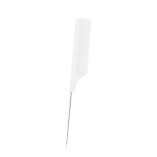 Расческа Kalipso Professional Hair Comb с металлическим шпикулем белая 21 см