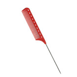 Гребень Y.S.Park 112 Tail Combs с металлическим хвостиком 225 мм Red