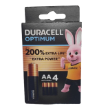 Щелочные батарейки Duracell Optimum AA (LR06) 4 шт