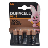 Щелочные батарейки Duracell Plus AA (LR06) 4 шт
