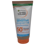 Солнцезащитное молочко Garnier Ambre Solaire Sensitive Expert+ SPF 50+ гипоаллергенное для чувствительной кожи 175 мл