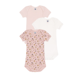 Набор хлопковых боди Petit Bateau с короткими рукавами и цветочным принтом  3 шт (6м/67 см)