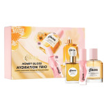Подарочный набор Gisou Honey Gloss Hydration Trio (масло для волос 20 мл, масло для губ 8 мл, парфюм 50 мл)
