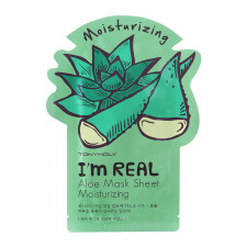 Тканевая маска для лица Tony Moly I'm Real Aloe Mask Sheet увлажняющая с экстрактом алоэ 21 мл