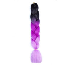 Канекалон (коса) Kalipso Jumbo Braid C13 черно-фиолетовый омбре 60 см