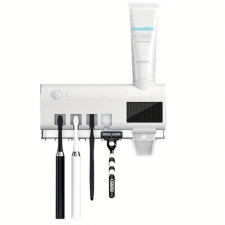 Многофункциональный стерилизатор для зубных щеток Kalipso Multi-function Toothbrush UV Sterilizer 3 в 1 белый (УФ-стерилизатор зубных щеток + диспенсер для зубной пасты + держатель)