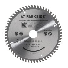 Полотно для дисковой пилы Parkside PKSB 210 B1 с 60 зубьями  (210х2,5х30 мм)