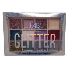 Палетка теней для век FAB Factory Glitter 12 цветов