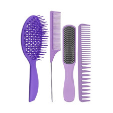 Набор расчесок для волос Kalipso Hair Comb Set фиолетовый 4 шт