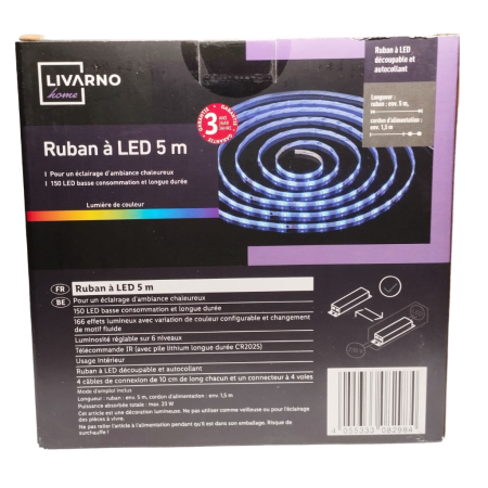 Светодиодная лента Livarno Ruban à LED с изменением цвета и ИК пультом ДУ 23 Вт 5 м