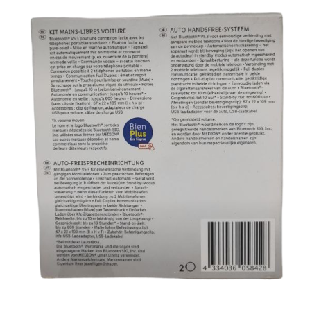 Система громкой связи автомобильная SilverCrest SBTF 10 G1 с Bluetooth V5.3 