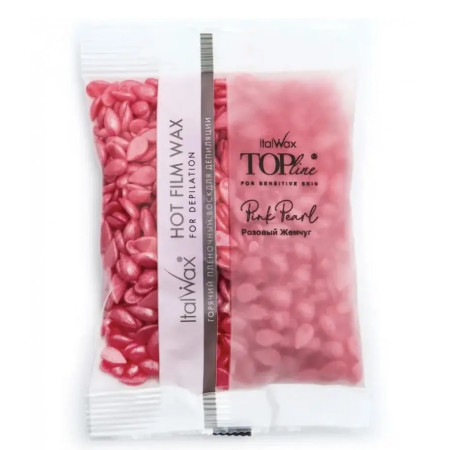 Горячий пленочный воск ItalWax TOPline Pink Pearl Розовый жемчуг в гранулах 100 г