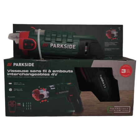 Аккумуляторная отвертка Parkside Rapidfire 2.2 4 V со сменными насадками