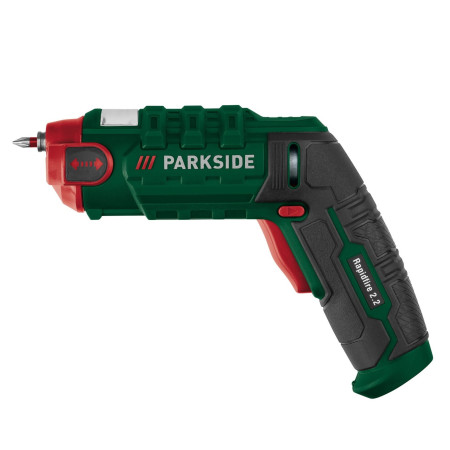 Аккумуляторная отвертка Parkside Rapidfire 2.2 4 V со сменными насадками