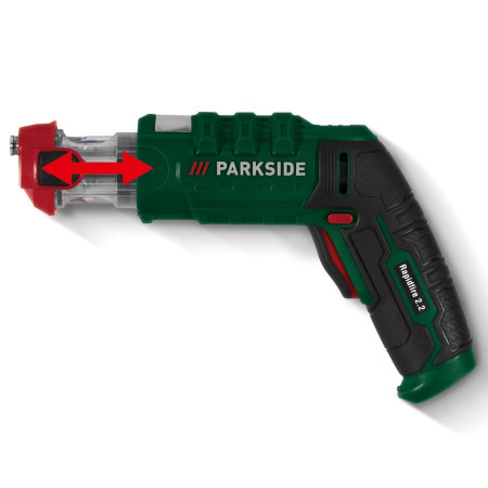 Аккумуляторная отвертка Parkside Rapidfire 2.2 4 V со сменными насадками