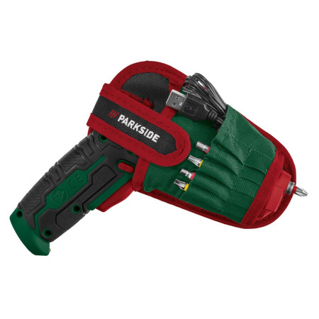 Аккумуляторная отвертка Parkside Rapidfire 2.2 4 V со сменными насадками