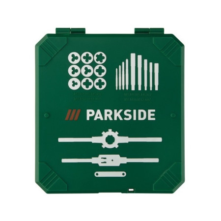 Набор метчиков и плашек Parkside для внутренней и наружной резьбы 21 предмет 